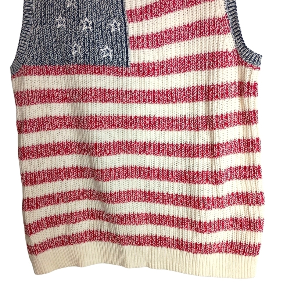 Lucky Brand -American Flag sleeveless sweater - Size M - Picture 3 of 6